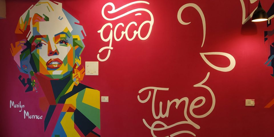 Marilyn-Monroe-graffiti-for-cafe-Koramangala