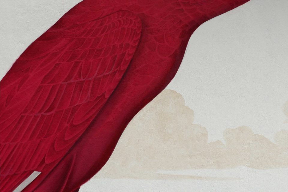 bird mural art in coco club