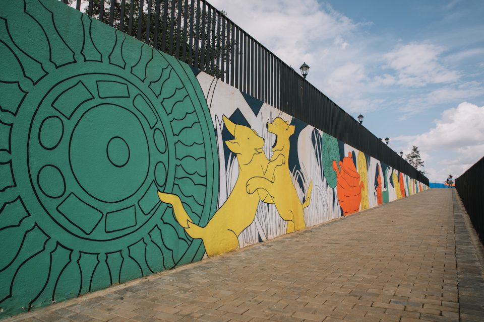 Ethiopia mural by indian graffiti