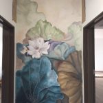 ABSTRACT LOTUS MURAL