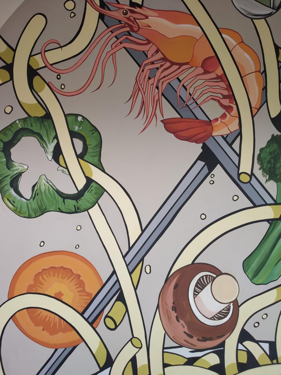 Chinese restaurant mural