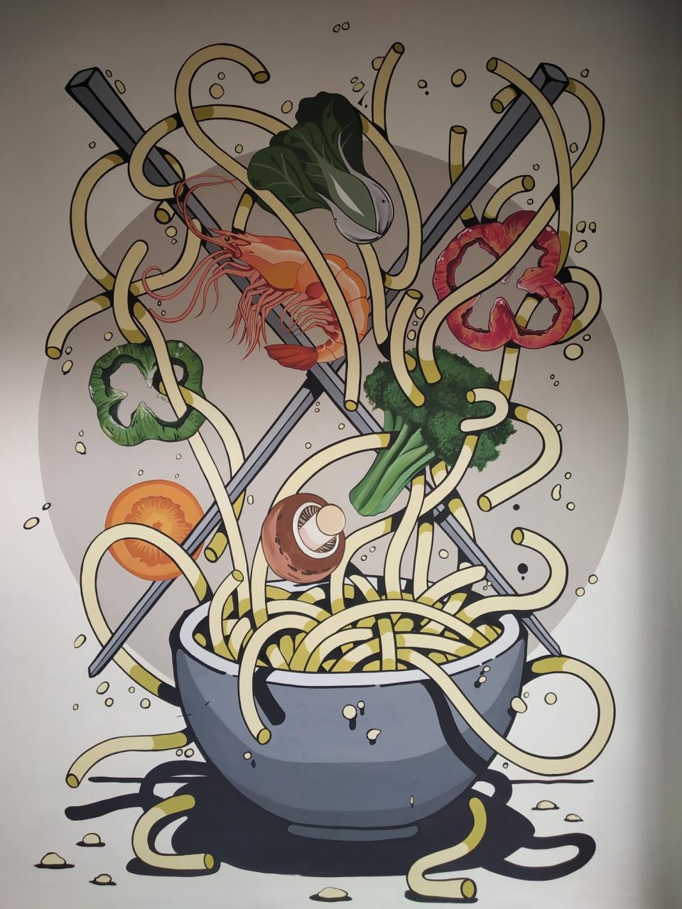 Chinese restaurant mural