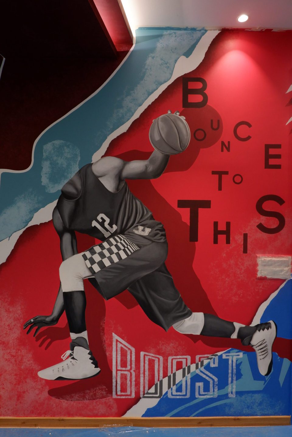 sports wear theme graffiti mural India