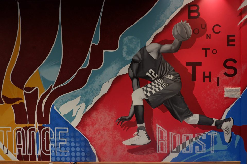 sports wear theme graffiti mural India