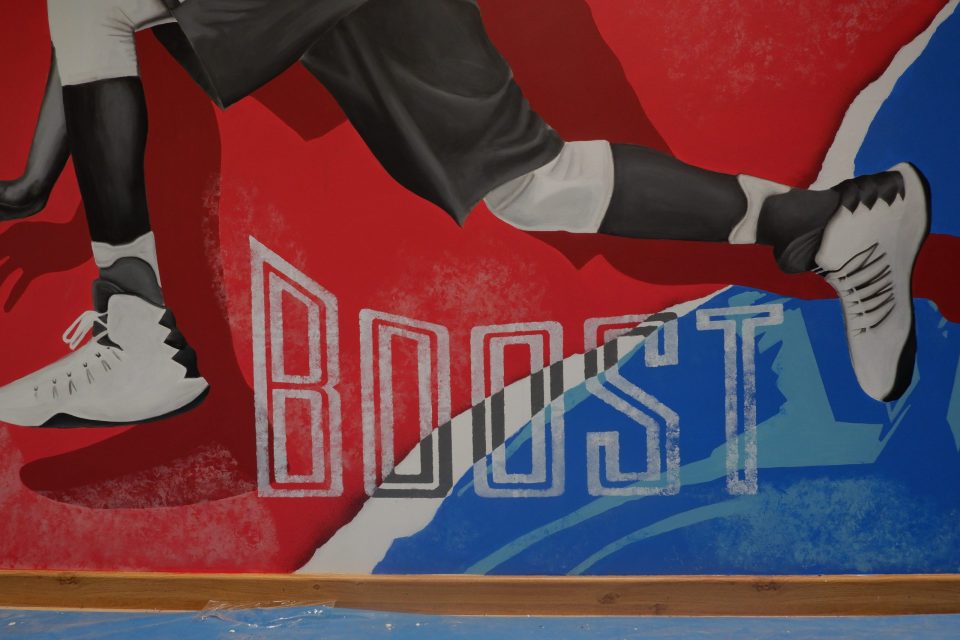 sports wear theme graffiti mural India